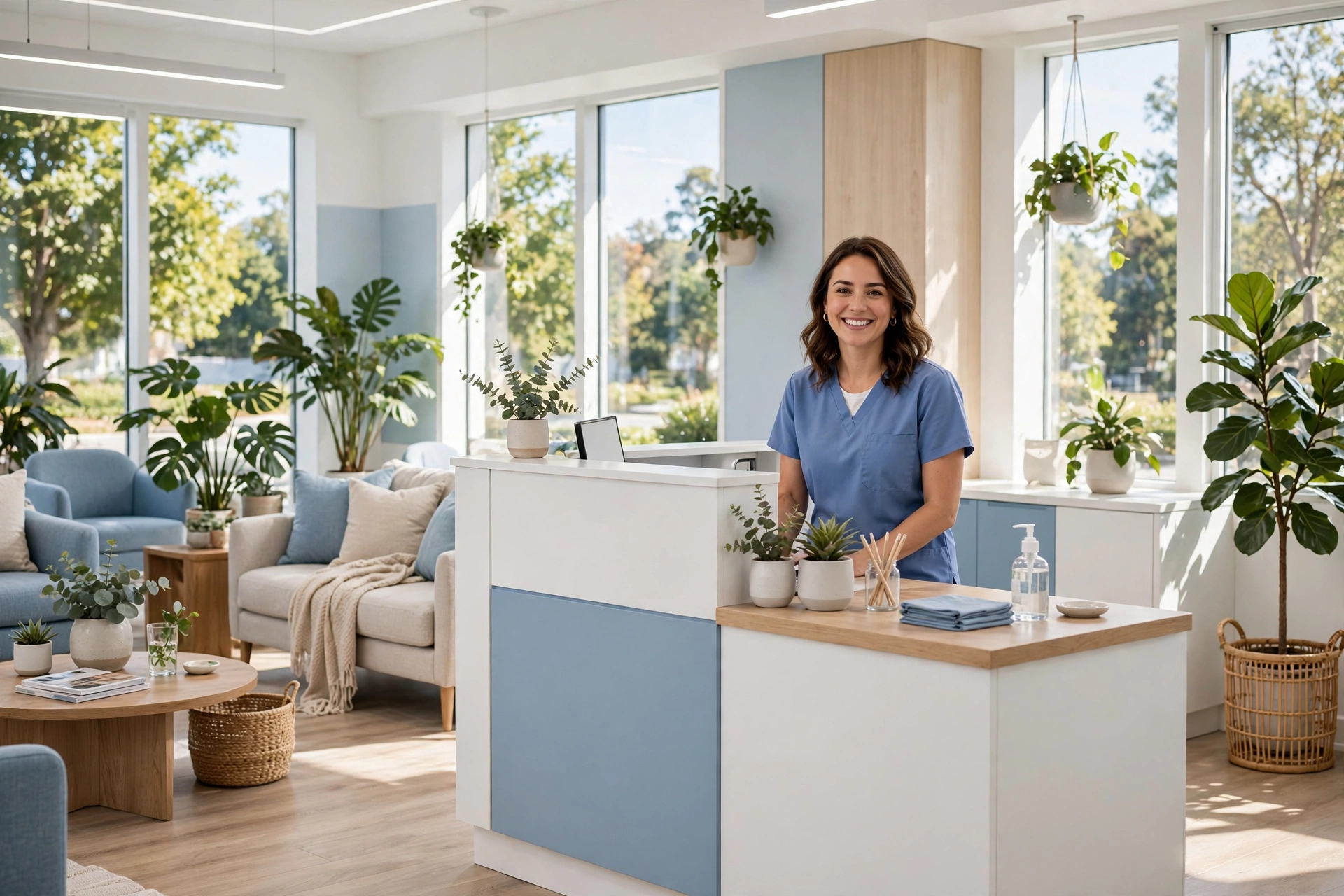 Modern dental practice reception